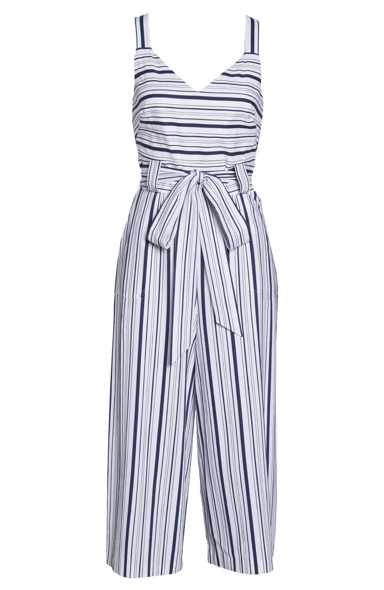 Chelsea28 Stripe Culotte Jumpsuit, Alternate, color,