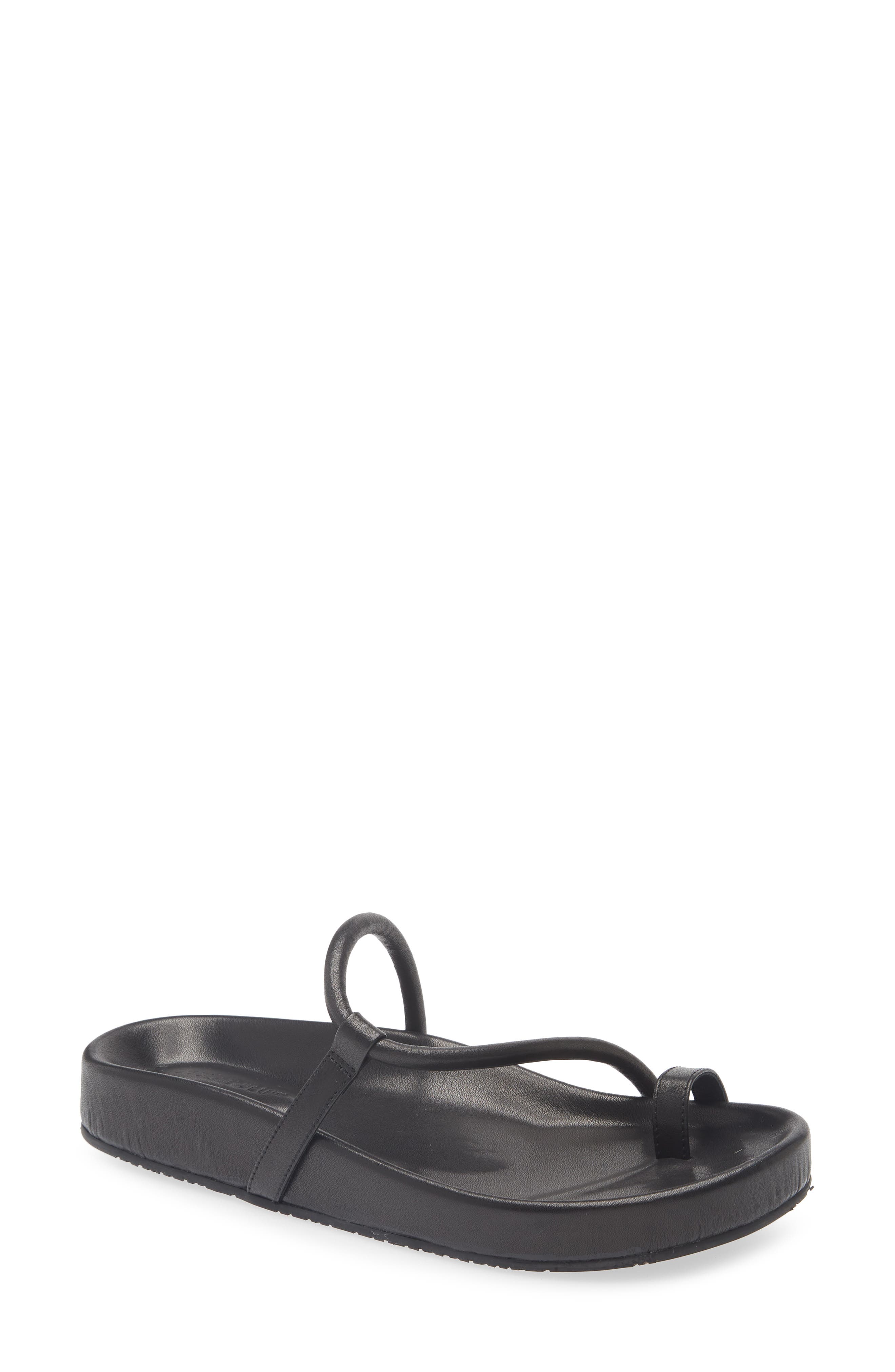 Chocolat Blu Zina Slide Sandal, Main, color, Black Leather