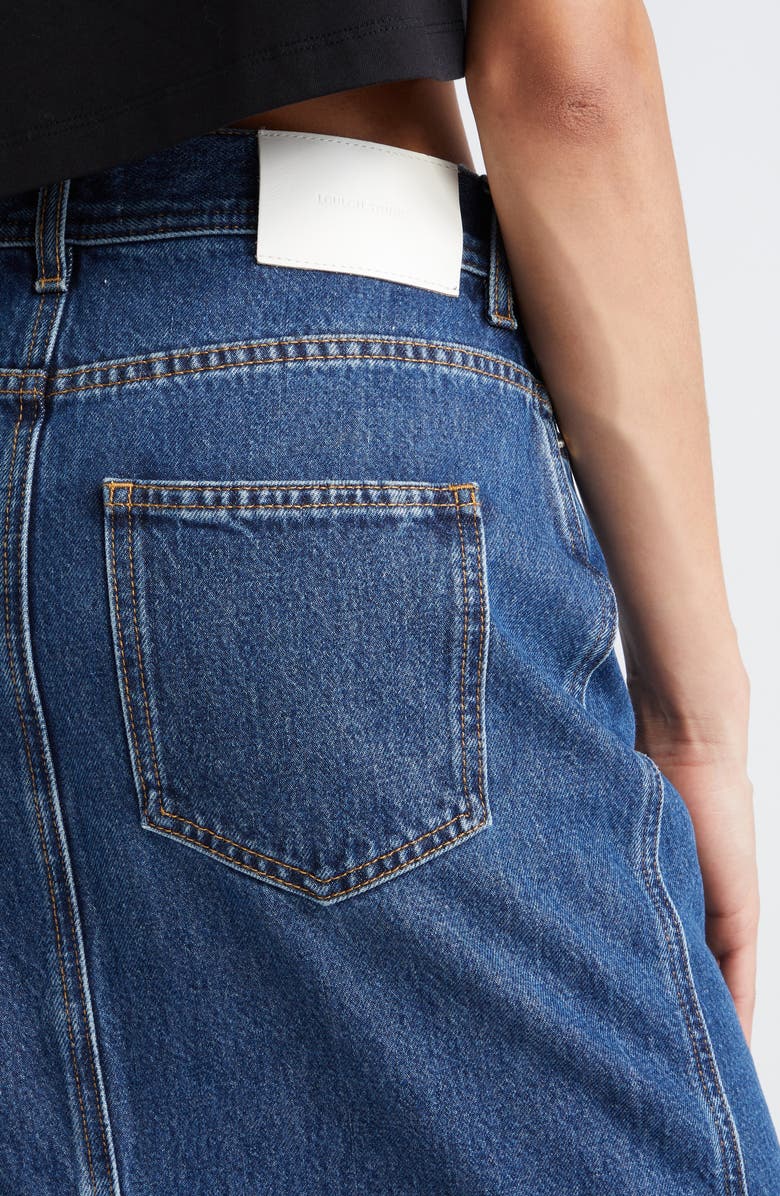 LOULOU DE SAISON Rona Denim Maxi Skirt, Alternate, color, Washed Blue