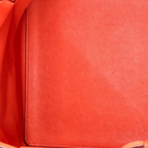 Pre-owned Hermes Hermes Licol Bag Evercolor 17 In Orange