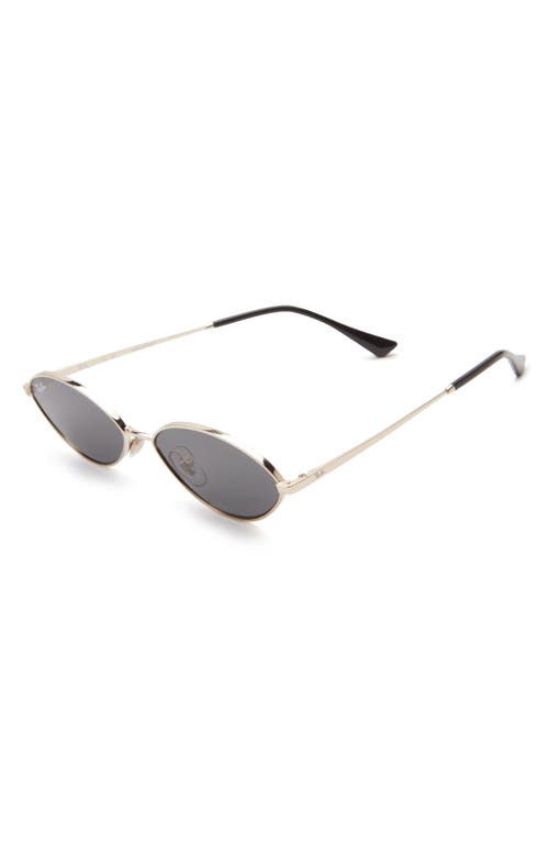 Ray Ban Ray-ban Kai 56mm Oval Sunglasses In Pale Gold Dark Grey