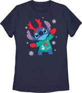 Lilo & Stitch Women's Lilo & Stitch Christmas Outfit Stitch Graphic T-Shirt