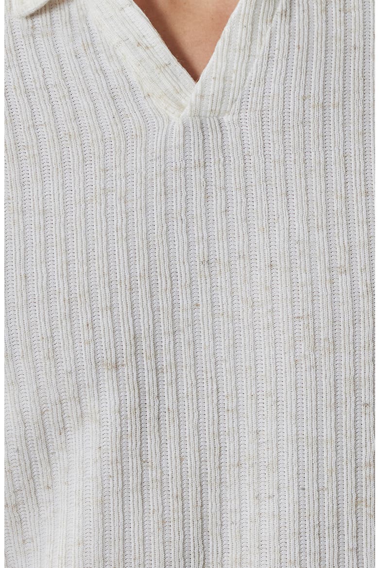 Isadore Rib Johnny Collar Polo, Alternate, color, SWAN