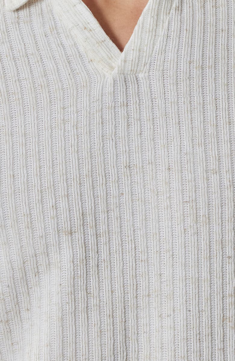 Robert Barakett Isadore Rib Johnny Collar Polo, Alternate, color, Swan