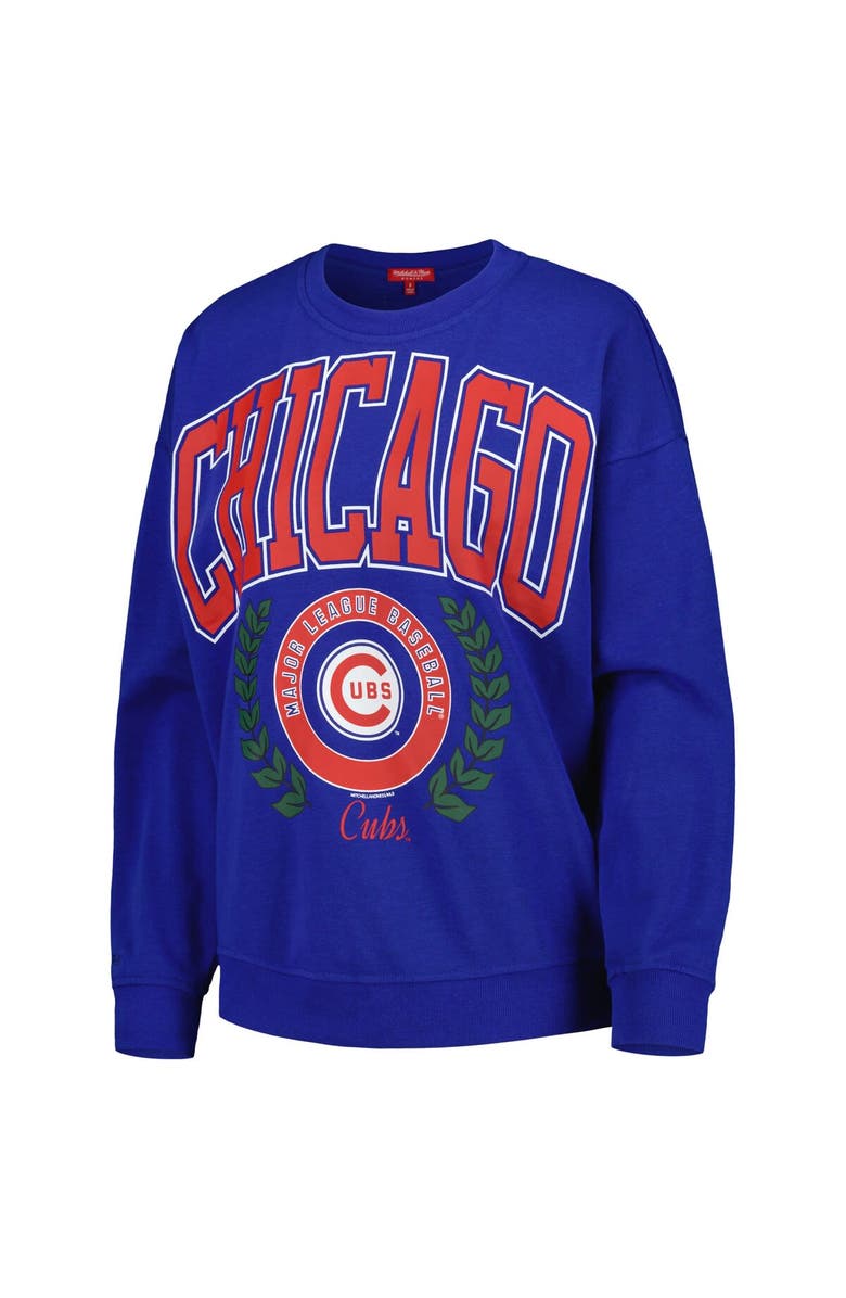Mitchell & Ness Women's Mitchell & Ness Royal Chicago Cubs Logo Lt 2.0 Pullover Sweatshirt, Alternate, color, 