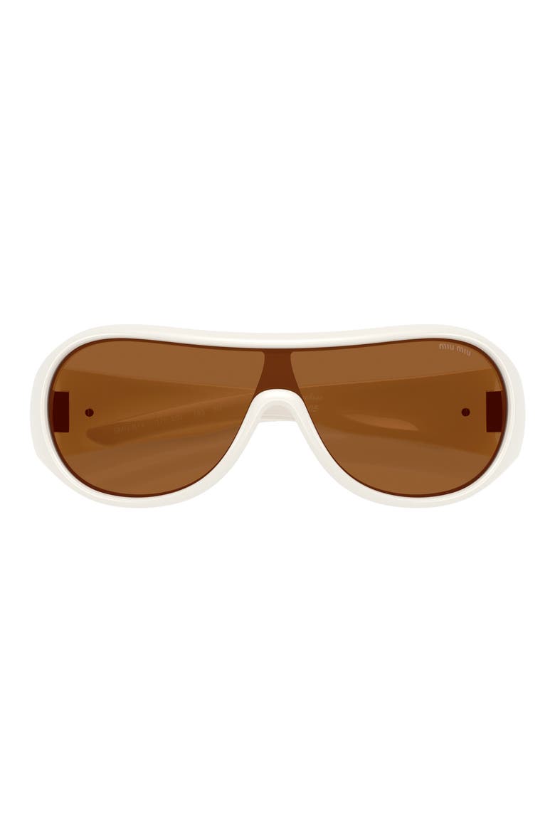 133mm Oversized Irregular Sunglasses, Alternate, color, WHITE / DARK BRONZE