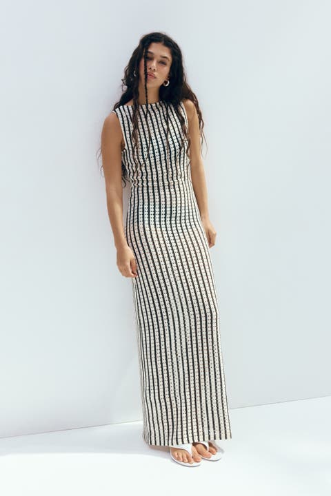 Open-knit midi dress