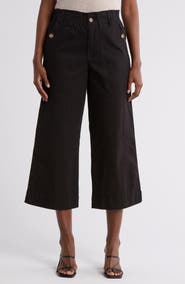 Democracy Wide Leg Ankle Crop Pants