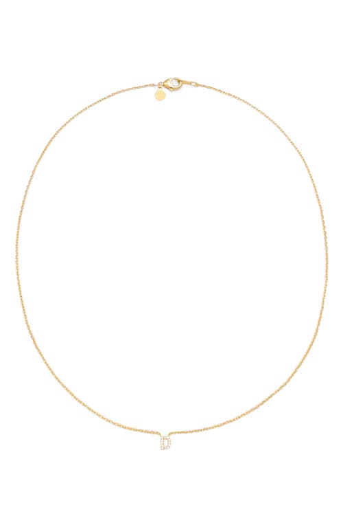 Petit Moments Call Me By Your Name Initial Pendant Necklace In Gold - D