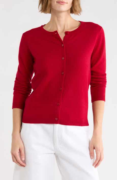 Rolled Edge Cashmere Cardigan