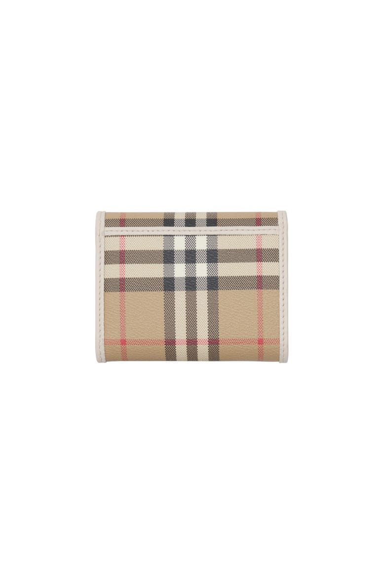 Small Check Folding Wallet, Alternate, color, Vintage check/soap beige