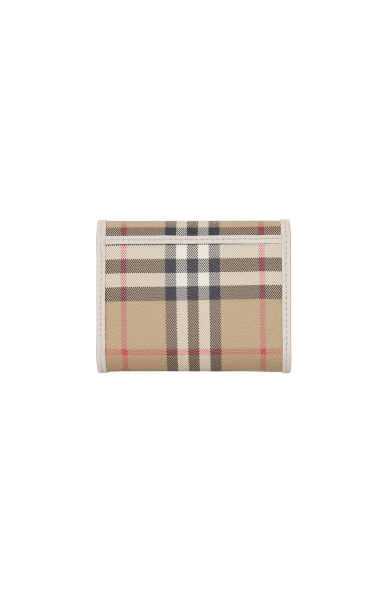 Burberry Small Check Folding Wallet, Alternate, color, Vintage Check/Soap Beige