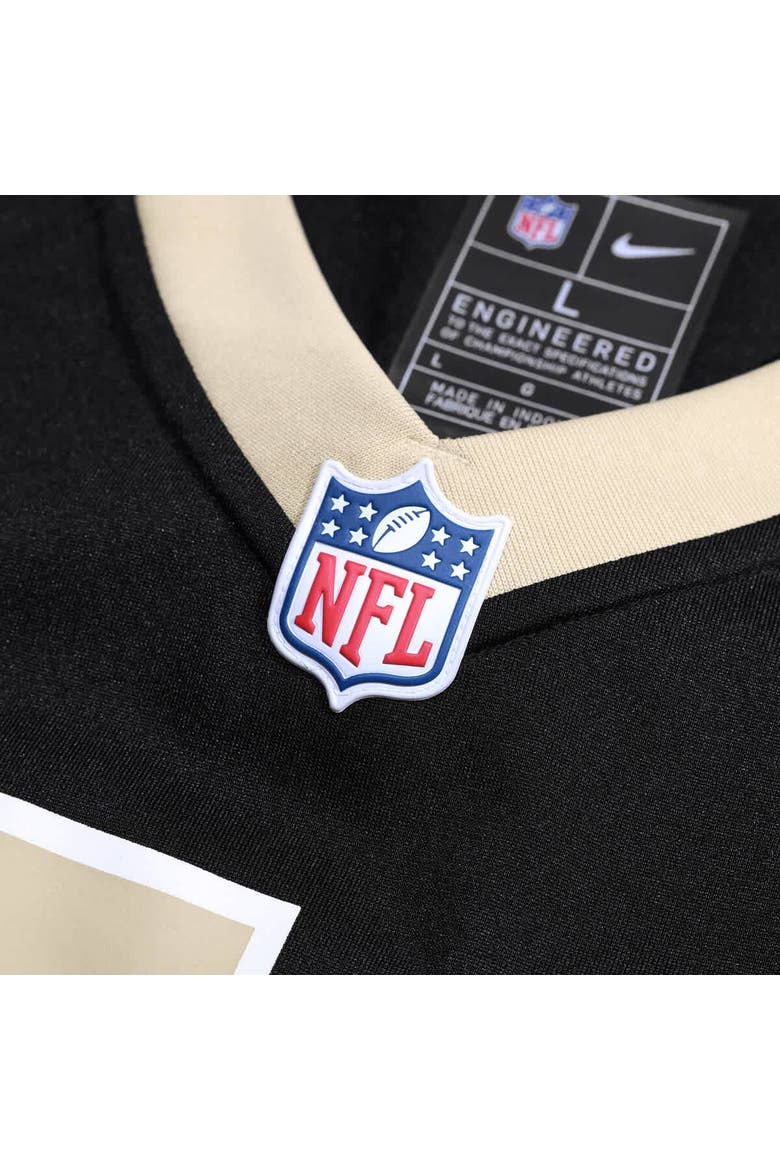 Men's Nike Tyler Shough Black New Orleans Saints Game Jersey, Alternate, color, Black