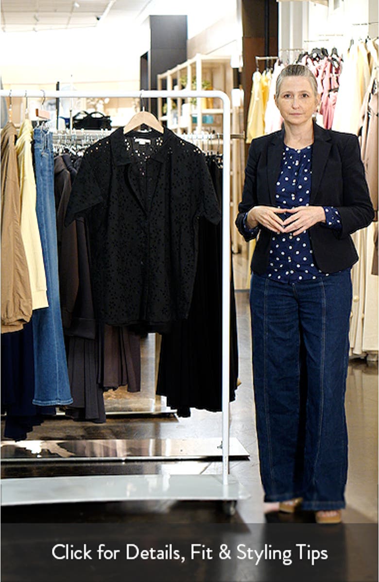 Jenna Cotton Eyelet Cover-Up Shirt, sales video thumbnail