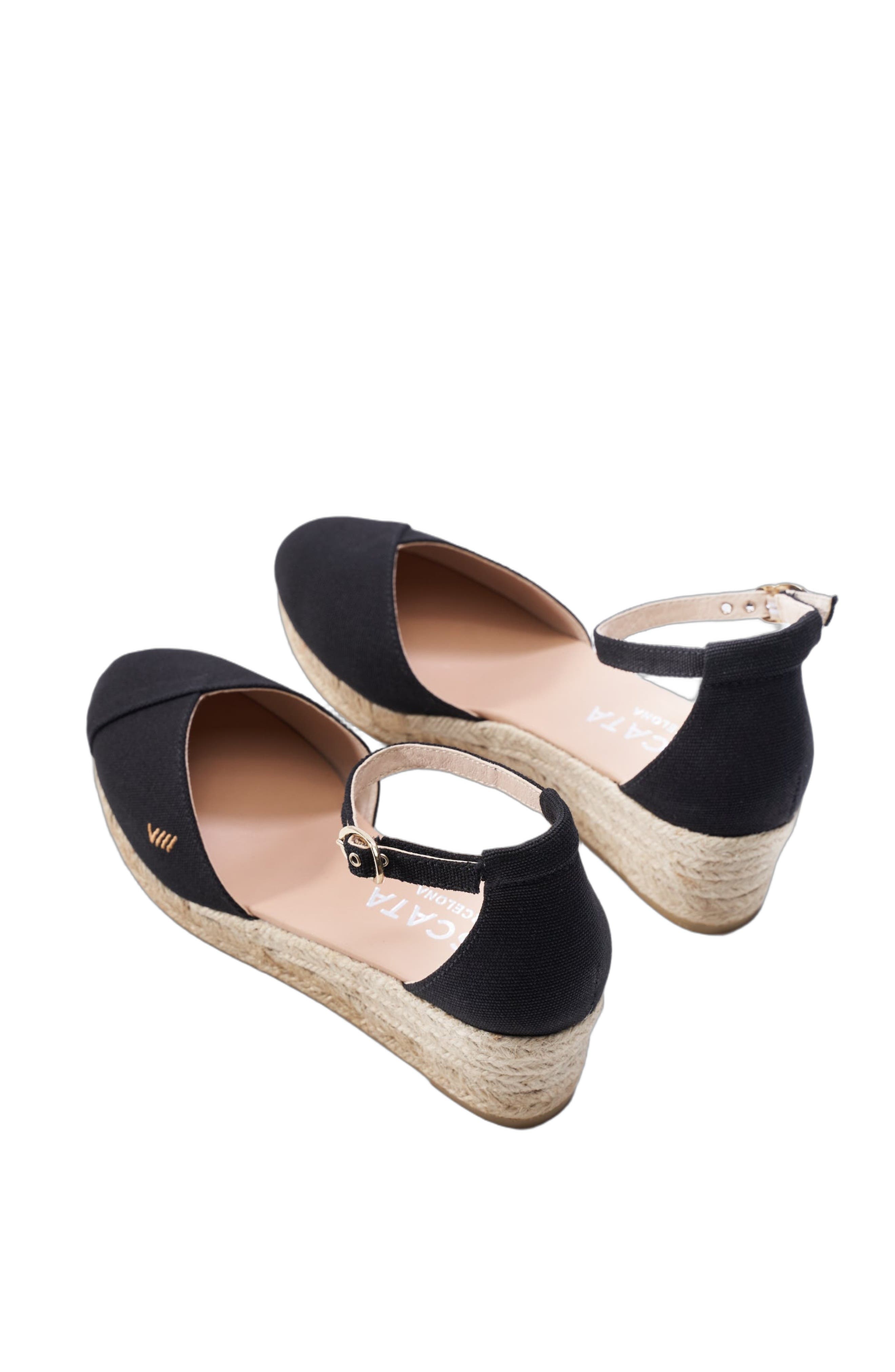 VISCATA Formiga Canvas Espadrille Wedges, Alternate, color, Black