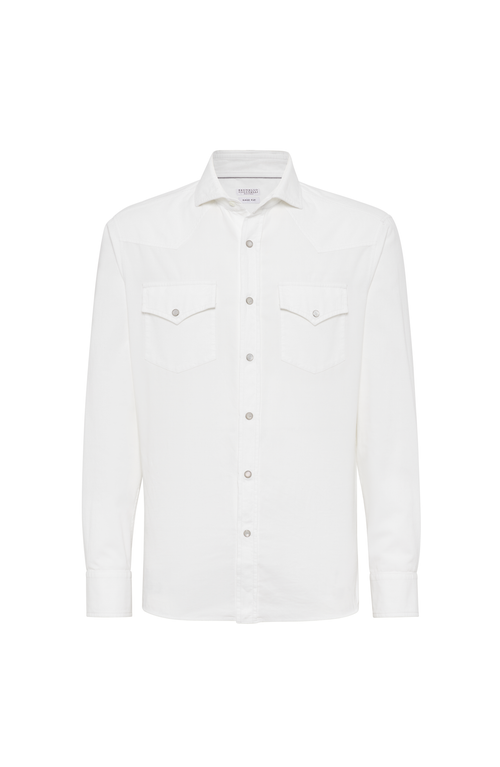 Brunello Cucinelli Easy Fit Shirt In White