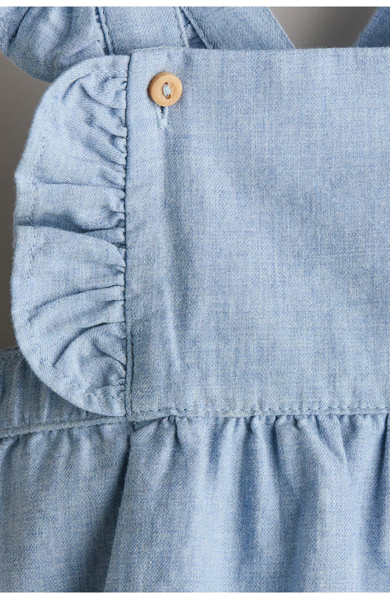 H&M Cotton Dungaree Shorts, Alternate, color, Light Blue