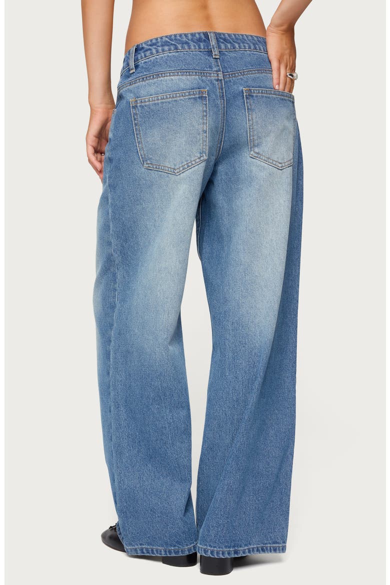 Magda Acid Wash Low Rise Wide Leg Jeans, Alternate, color, BLUE-WASHED