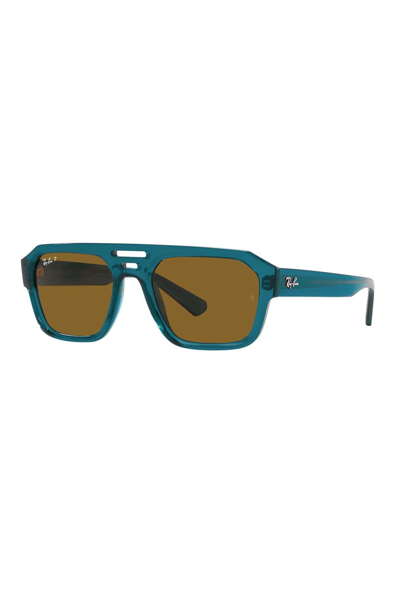 Corrigan 54mm Polarized Irregular Sunglasses, Alternate, color, LIGHT BLUE