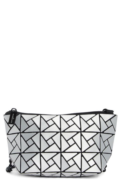 Box Pattern Faux Leather Clutch