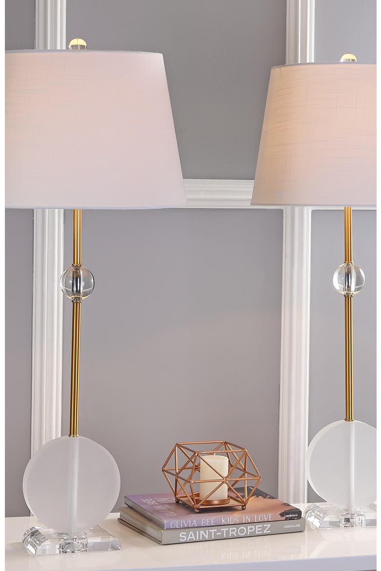 Spencer 34" Crystal/Metal LED Table Lamp, Brass, Alternate, color, Clear/Brass Gold