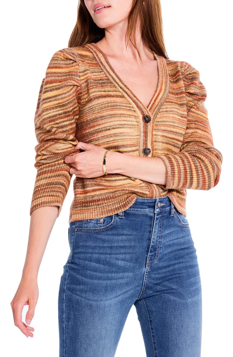 NIC+ZOE Harvest Stripe Cardigan, Main, color, Neutral Multi
