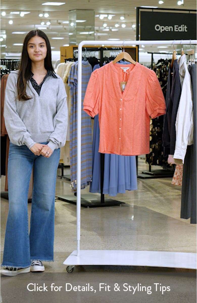 Eyelet Embroidery Woven Shirt, sales video thumbnail