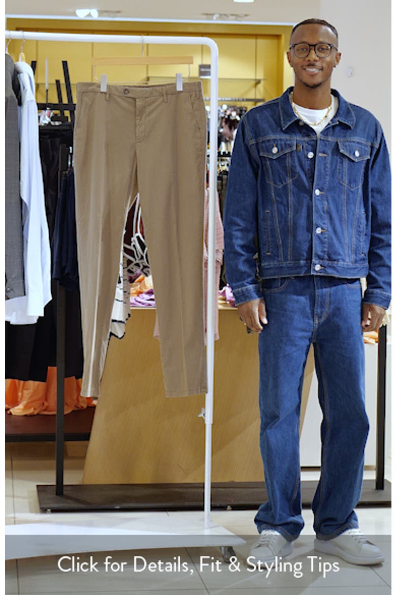 Flat Front Stretch Cotton Blend Gabardine Chinos video