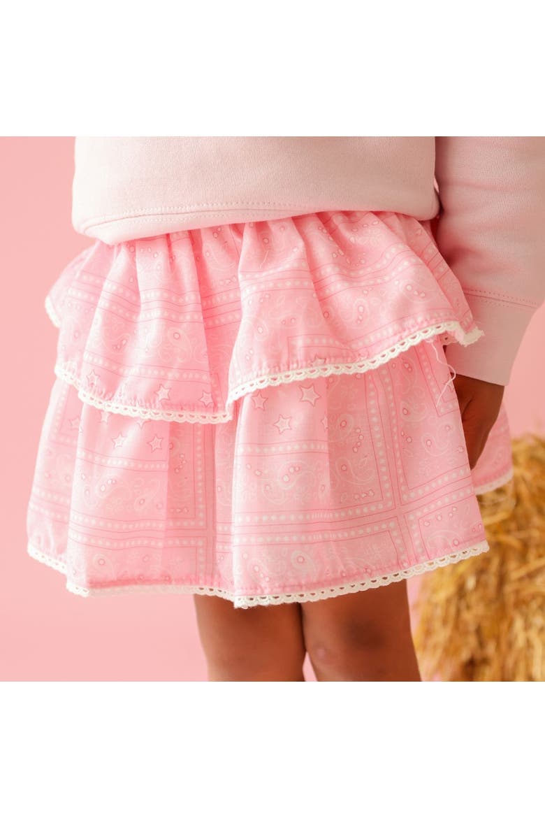 Pink Bandana Western Skort, Alternate, color, Pink