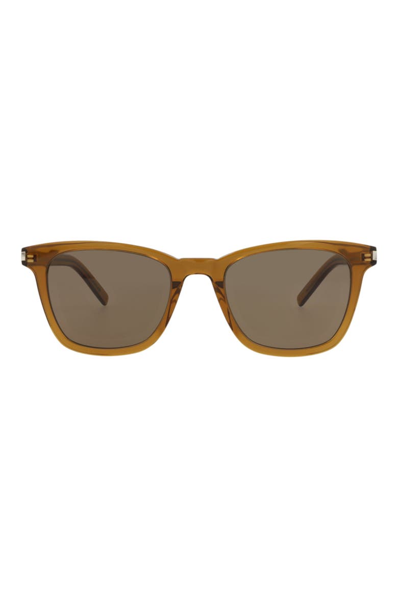 50mm Square Sunglasses, Main, color, BROWN BROWN BROWN