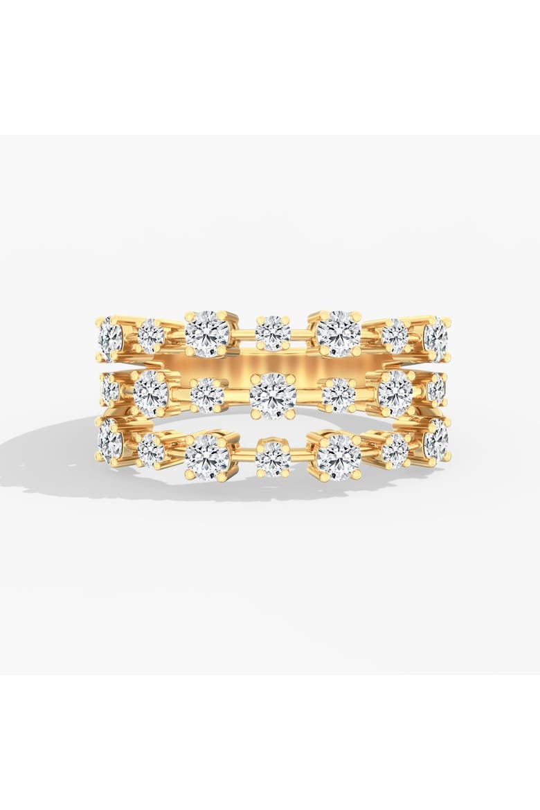 Orbit Three Row Lab Diamond Ring in 14K, Main, color, Yellow Gold