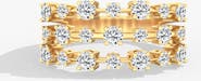 Everlee Orbit Three Row Lab Diamond Ring in 14K