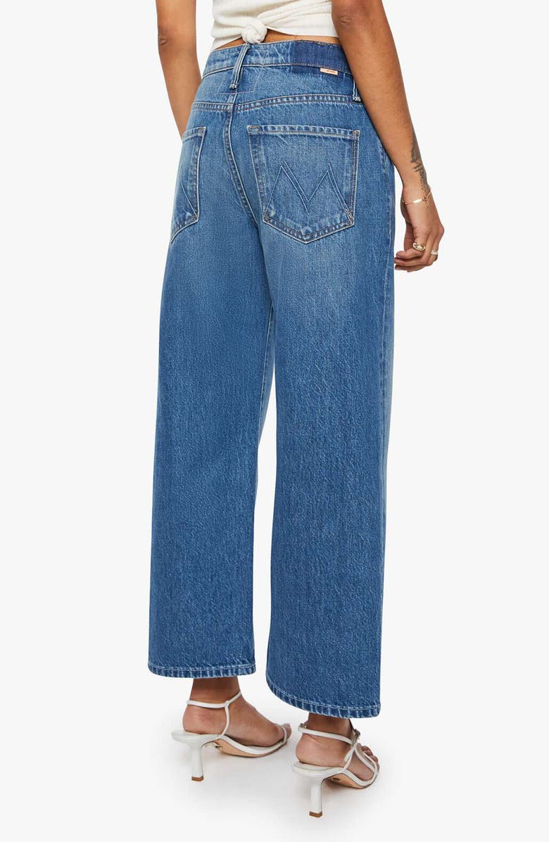 MOTHER Lil' Dodger Flood Jeans, Alternate, color, Green Thumb