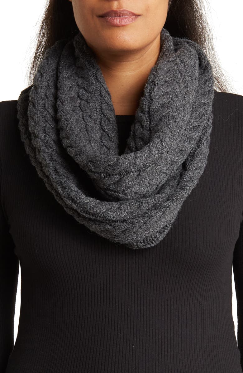 Cole Haan Wishbone Cable Infinity Scarf, Main, color, 