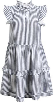 Caslon® Ruffle Duo Cotton Gauze Dress