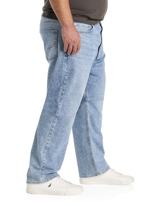 True Nation By Dxl Big & Tall Relaxed-fit Light Wash Jeans In Lighter Daze