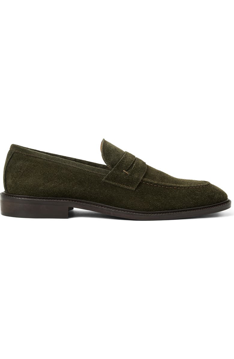 Bruno Magli Venezia Penny Loafer, Alternate, color, Olive Suede