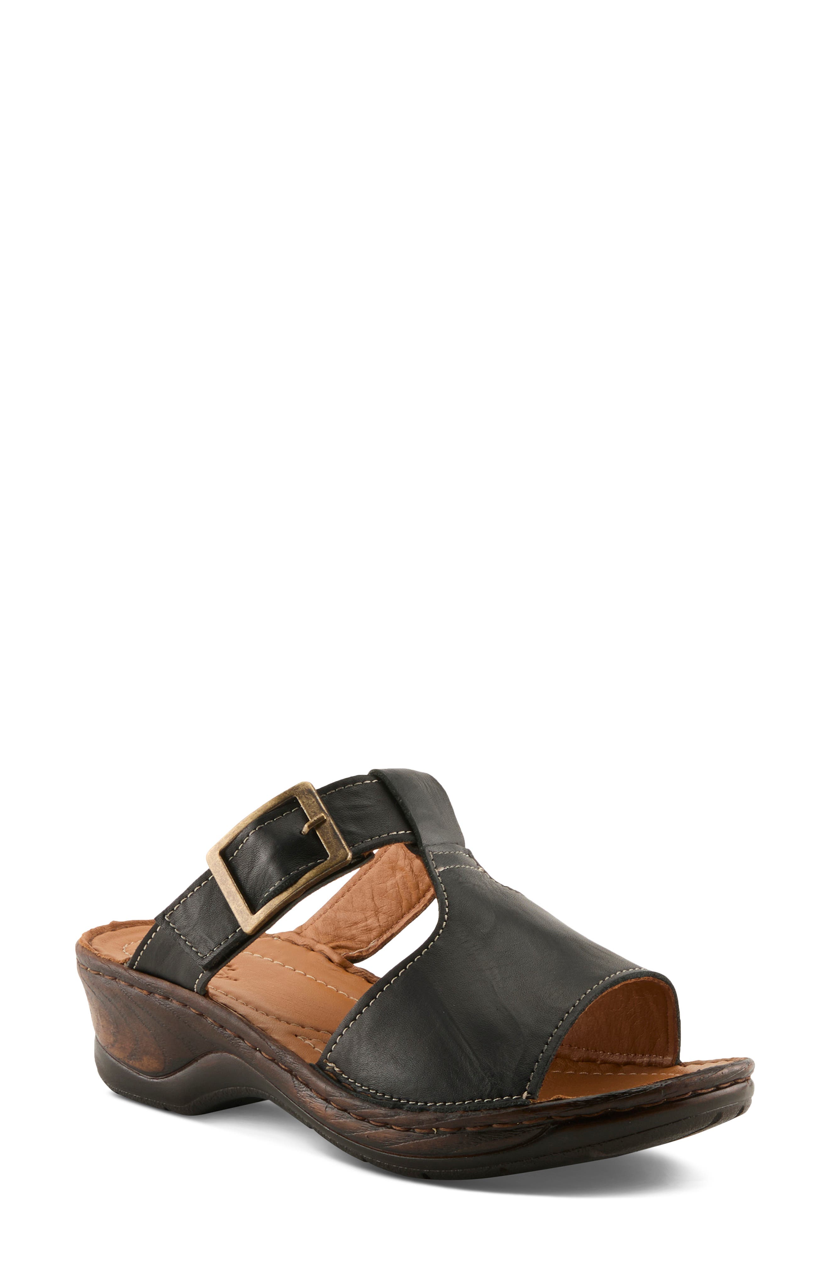 Spring Step Saphique Block Heel Sandal, Main, color, Black