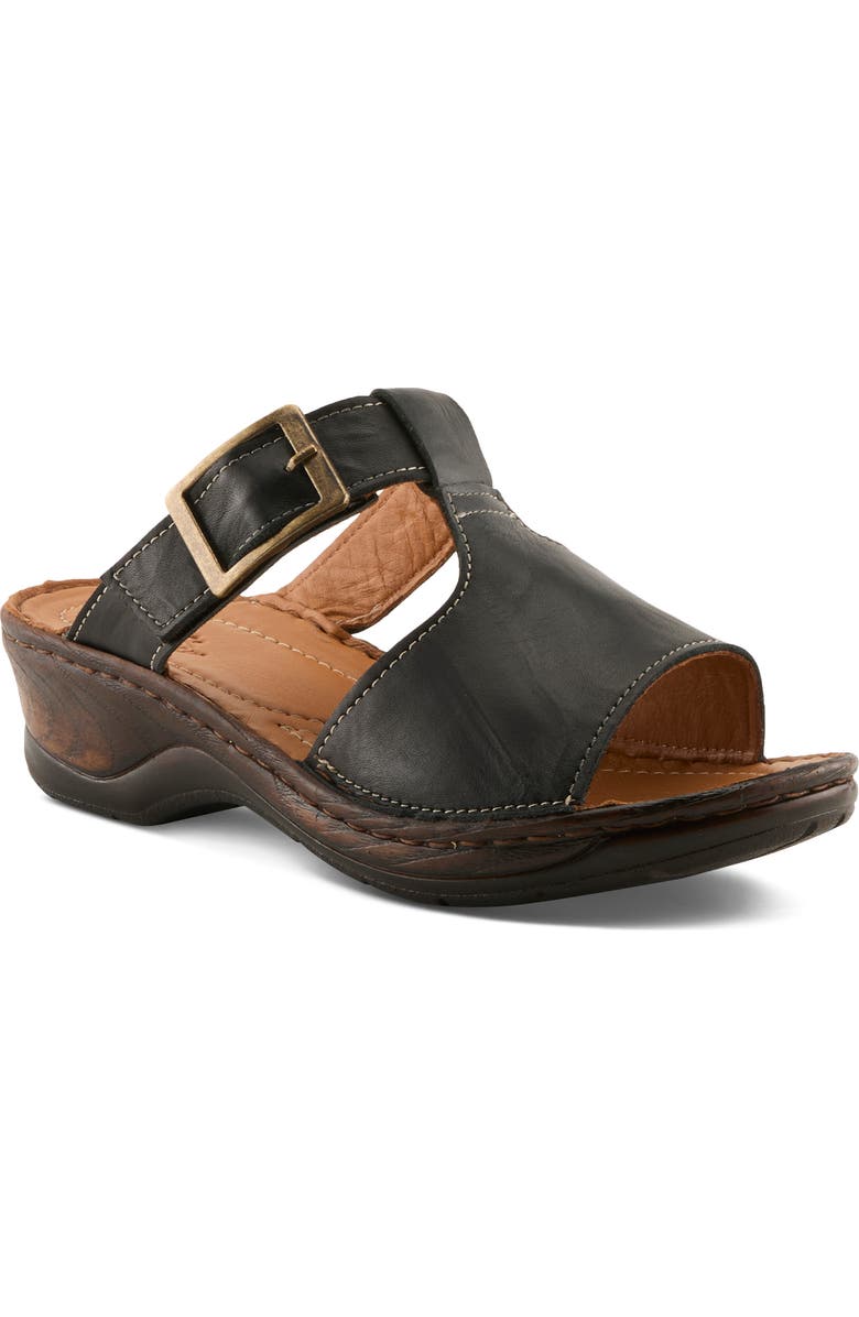 Spring Step Saphique Block Heel Sandal, Main, color, Black