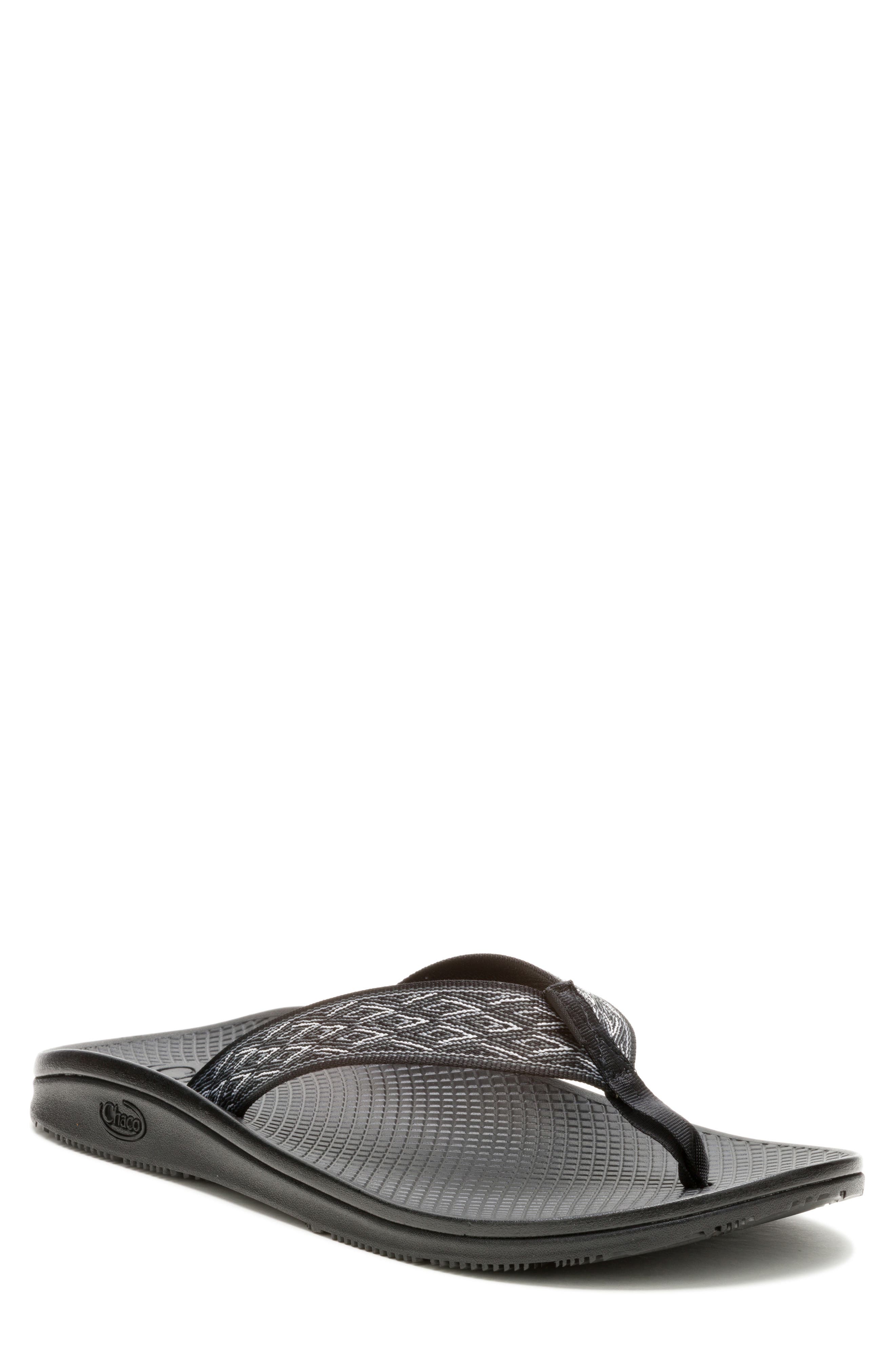 Chaco Classic Leather Flip Flop, Main, color, Summit Black
