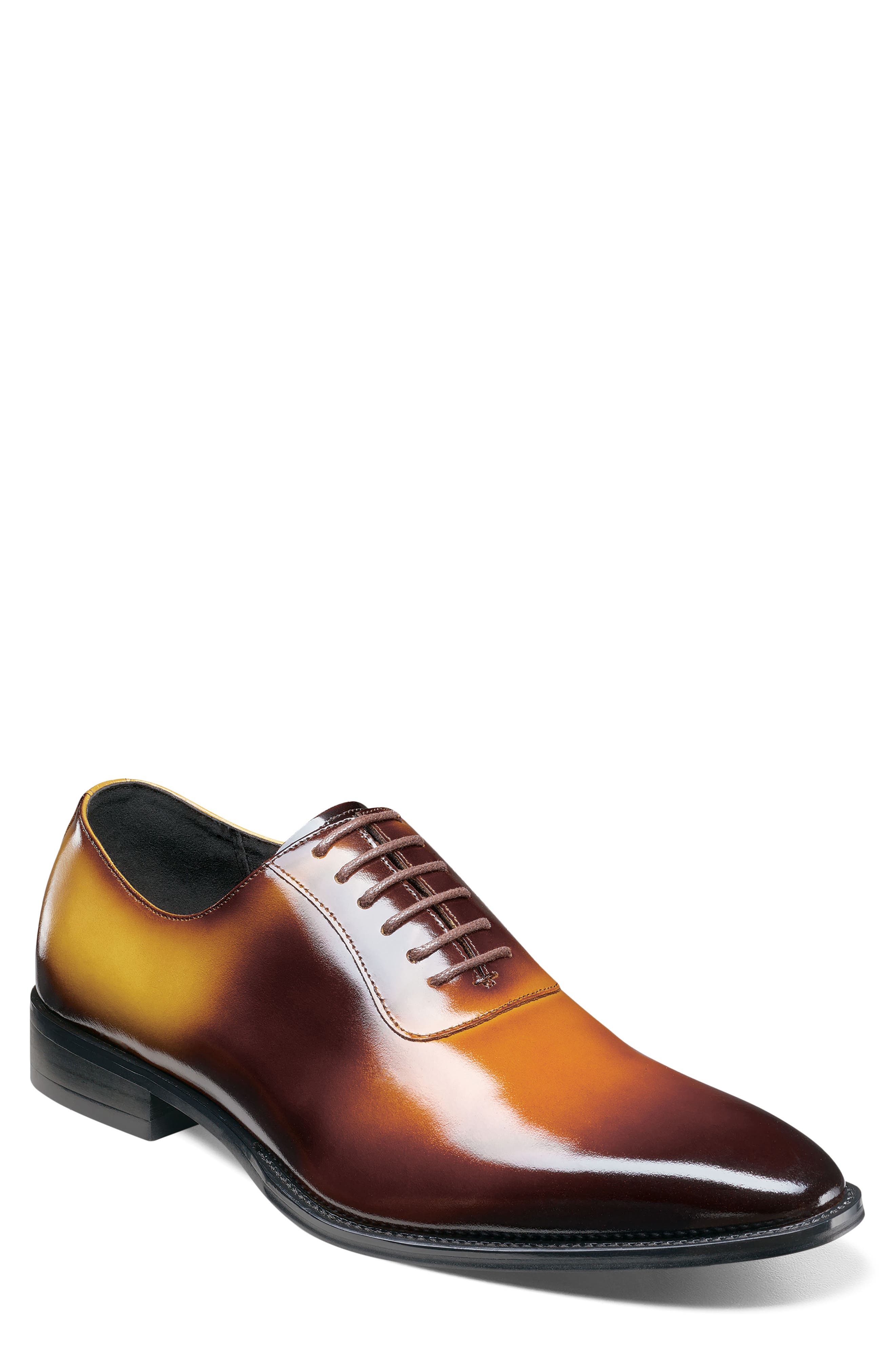Stacy Adams Shaffer Plain Toe Oxford, Main, color, Cognac Multi