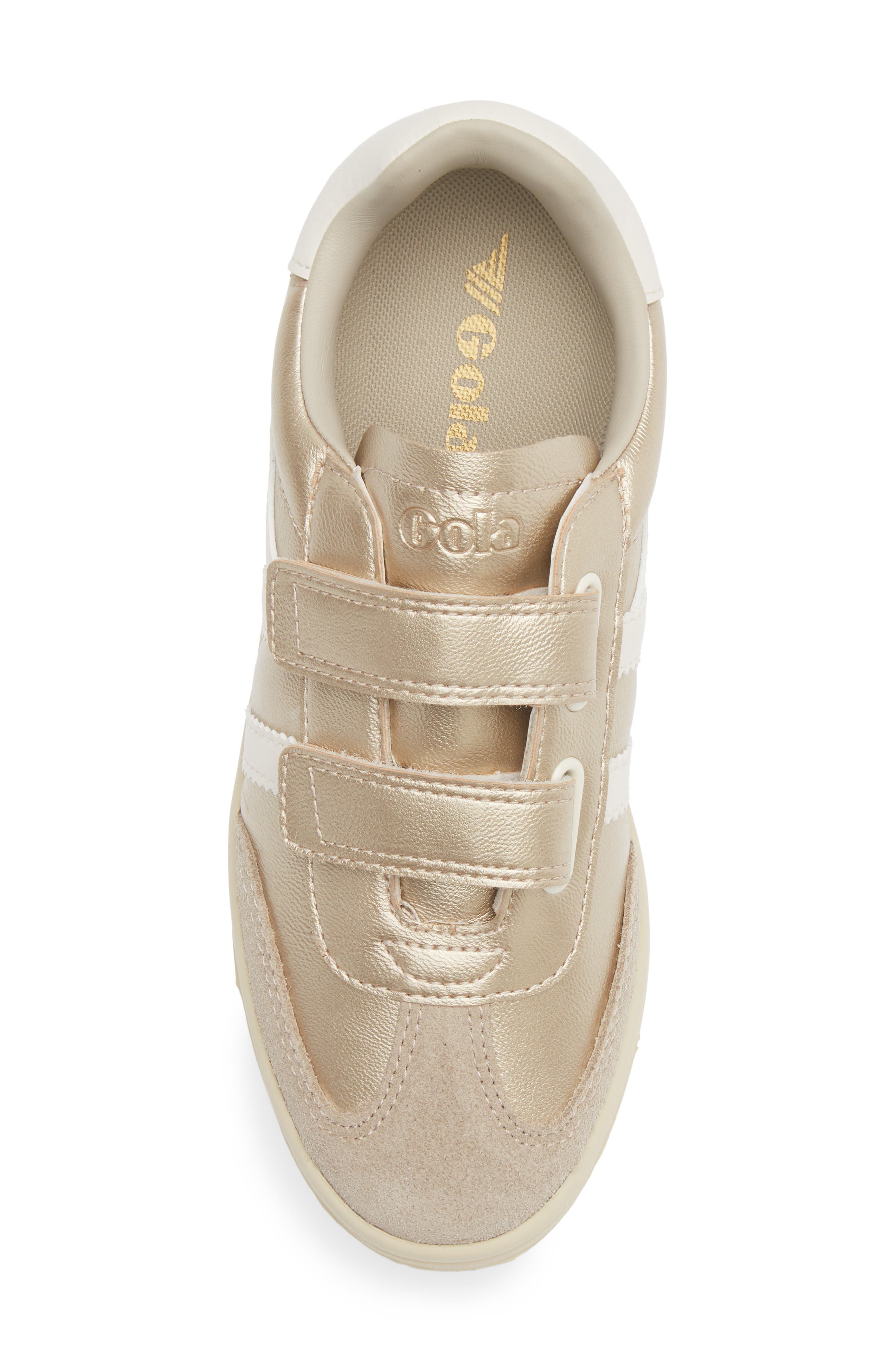 Kids' Viper Glimmer Strap Sneaker, Alternate, color, GOLD/ OFF WHITE