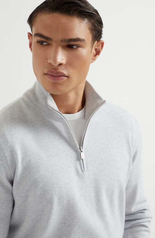 Brunello Cucinelli Cashmere Sweater In Light Grey