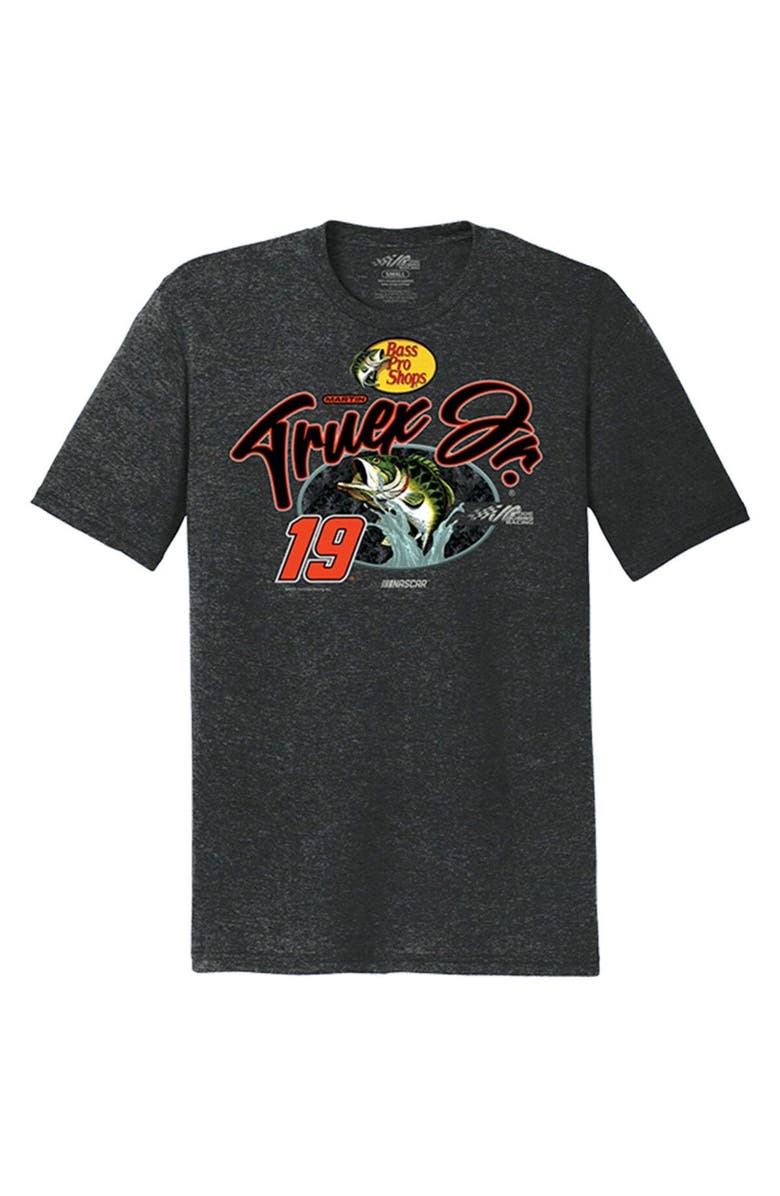 JOE GIBBS RACING TEAM COLLECTION Men's Joe Gibbs Racing Team Collection Heather Black Martin Truex Jr Angler T-Shirt, Alternate, color, Heather Black