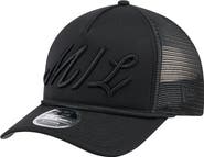 New Era Men's New Era Black Milwaukee Brewers City Initial 9FORTY A-Frame M-Crown Adjustable Trucker Hat