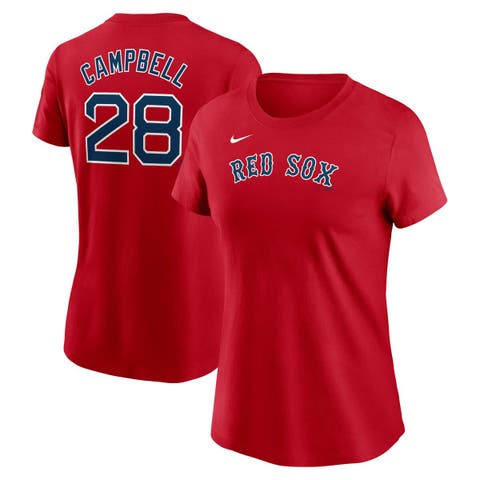 Women's Nike Kristian Campbell Red Boston Red Sox Fuse Name & Number T-Shirt