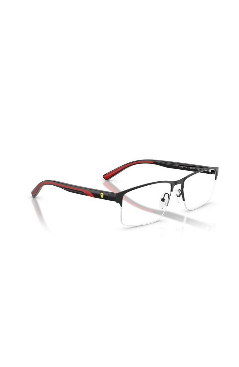 Scuderia Ferrari 58mm Rectangle optical glasses, Alternate, color, Black