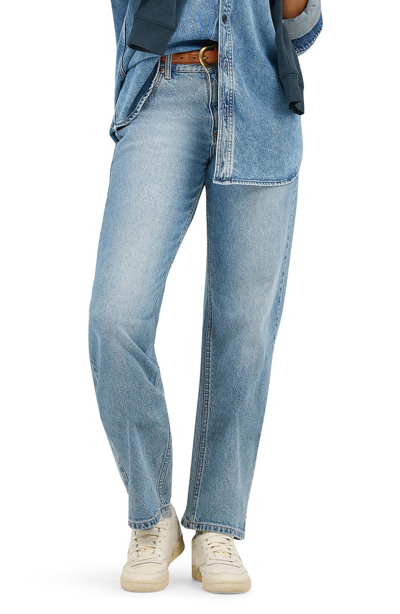 Lee Rider High Waist Straight Leg Jeans, Main, color, Dazzled