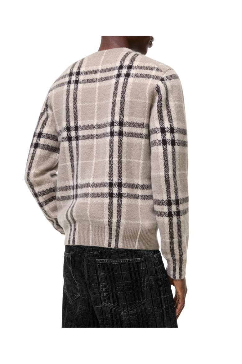 Check Cashmere Sweater, Alternate, color, Dove grey