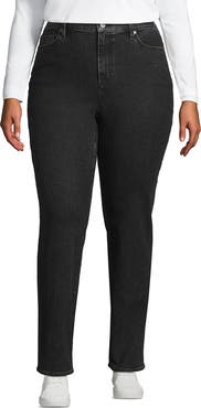 Lands' End Recover High Rise Straight Leg Blue Jeans